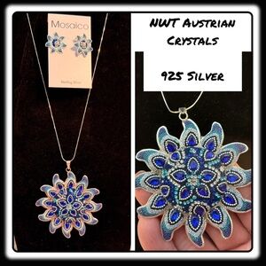 NWT Mosaico Austrian Crystal necklace & earrings 💕💕 new line! 💕💕